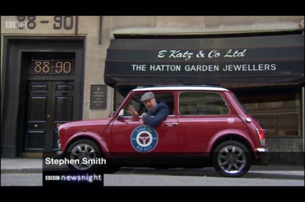 Classic Red Mini Hatton Garden Robery