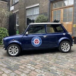 Classic-Mini-Cooper-Hire-London-Blue-Sports-Pack-Side-Profile-