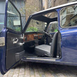 Classic-Mini-Cooper-Hire-London-Interior-Passenger-Side-Door-Open