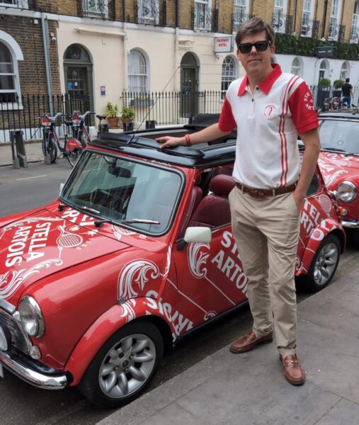 classic car wrap london by smallcarBIGCITY .Stella Branded clothing