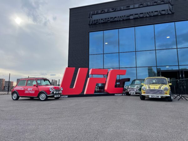 classic car wrap london by smallcarBIGCITY .UFC Logo