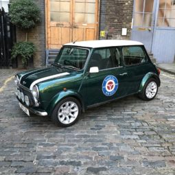 Classic Mini Cooper Sports Pack British Racing Green far away