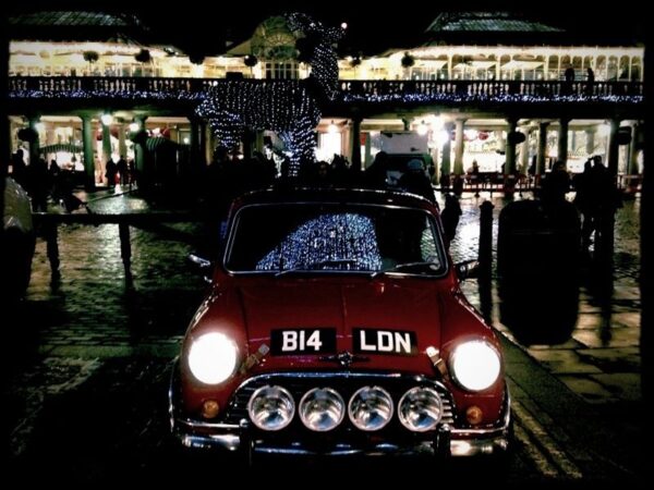 Christmas lights tour of london red mini night covent garden