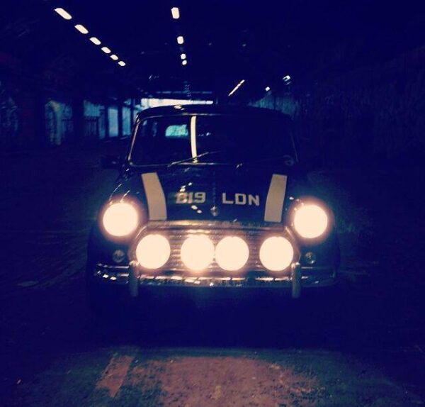 classic car hire london self drive mini cooper lights