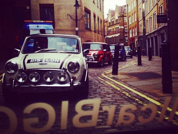 classic car hire london self drive white mini convoy