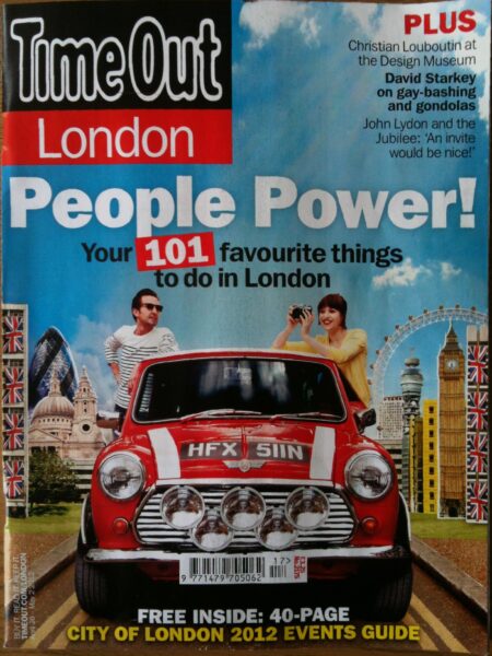classic mini cooper out door media advertising time out cover