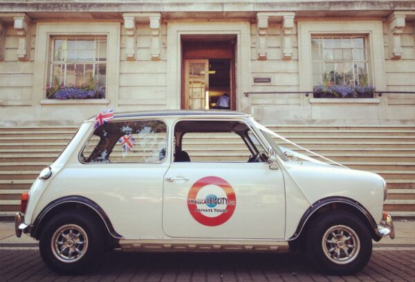 classic wedding car hire london white mini