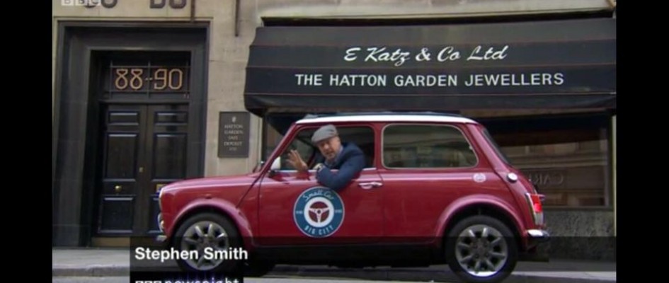 Classic Red Mini Hatton Garden Robery