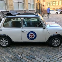 Classic White Mini Cooper Hire London smallcarBIGCITY side 2
