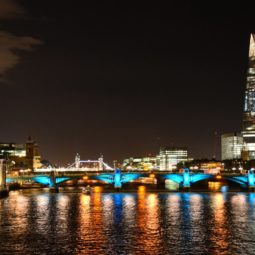 London by Night by smallcarBIGCITY Blackfriars Bridge
