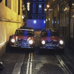 London by Night by smallcarBIGCITY two classic minis side by side