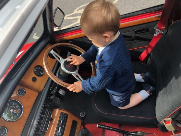 London for kids tour by smallcarbigcity child driving mini cooper.JPG