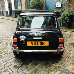 Classic Mini Cooper Hire London Cilla Black Bleeding Hearts Yard rear