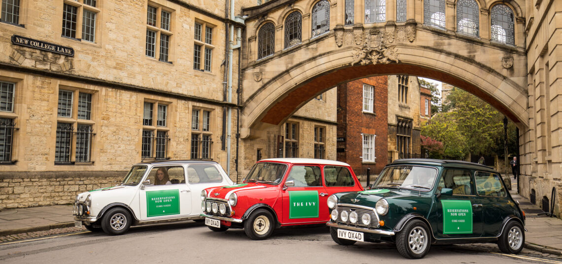 smallcarBIGCITY - Classic Mini Cooper hire - Car tours of London - The Ivy Oxford Brasserie -