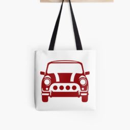 Iconic red mini front tote bag