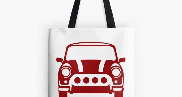Iconic red mini front tote bag