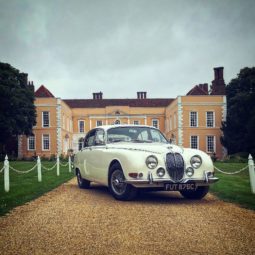 Classic Jaguar S-type by a country house scbc luxe