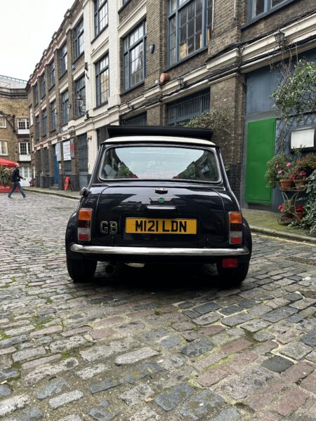 smallcarBIGCITY Classic Mini Cooper Hire London Car Stella Rear